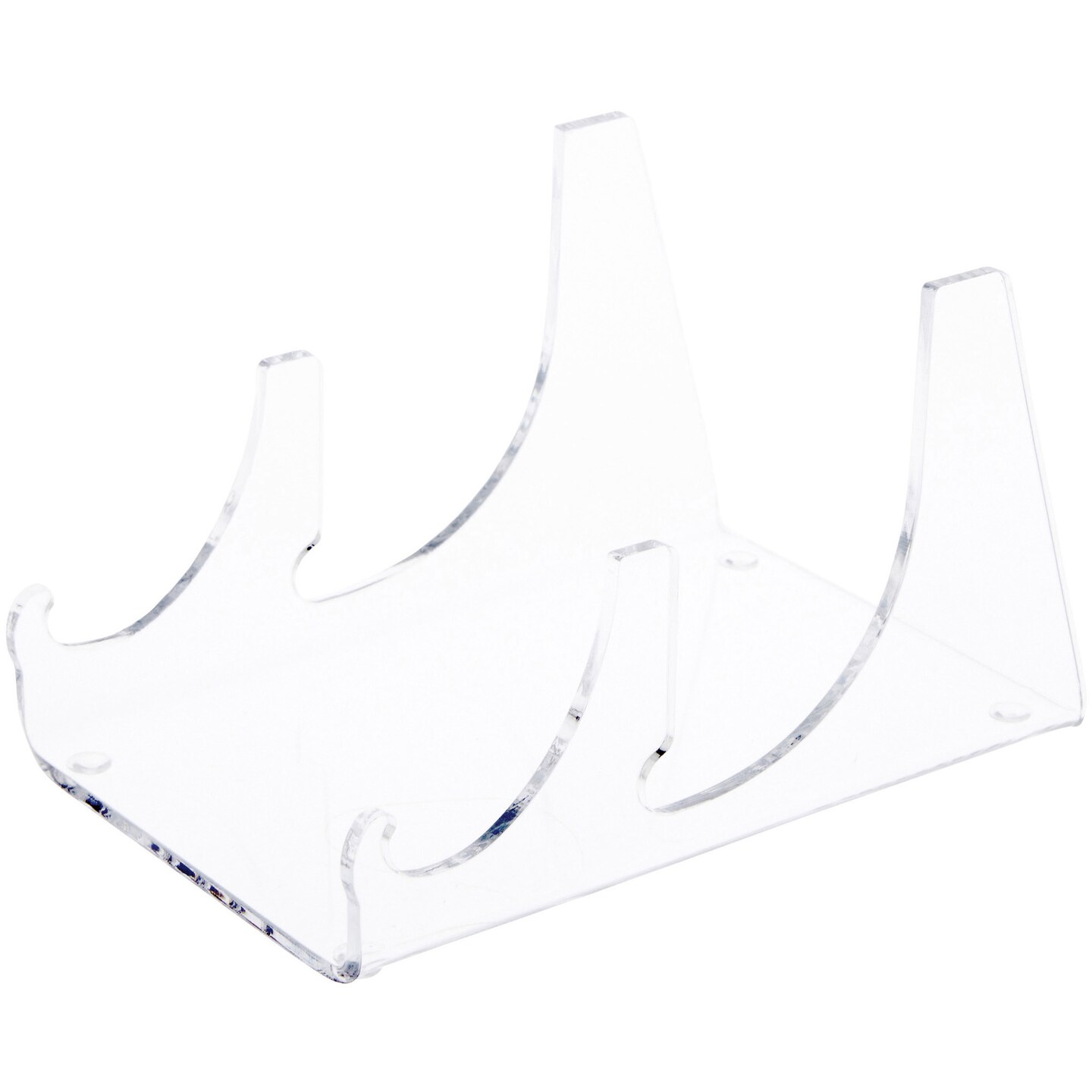 Plymor Clear Acrylic 2 Piece Place Setting Display Holder Stand, 3.25" H x 3.5" W x 5.375" D