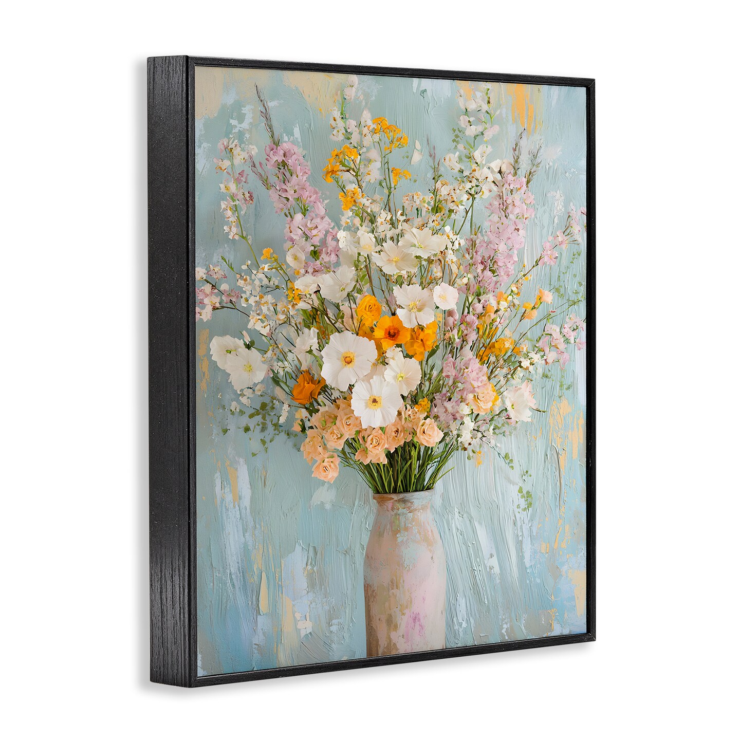 Stupell Industries Orange & White Flower Arrangement Framed Giclee Design by Franklyn Gregory