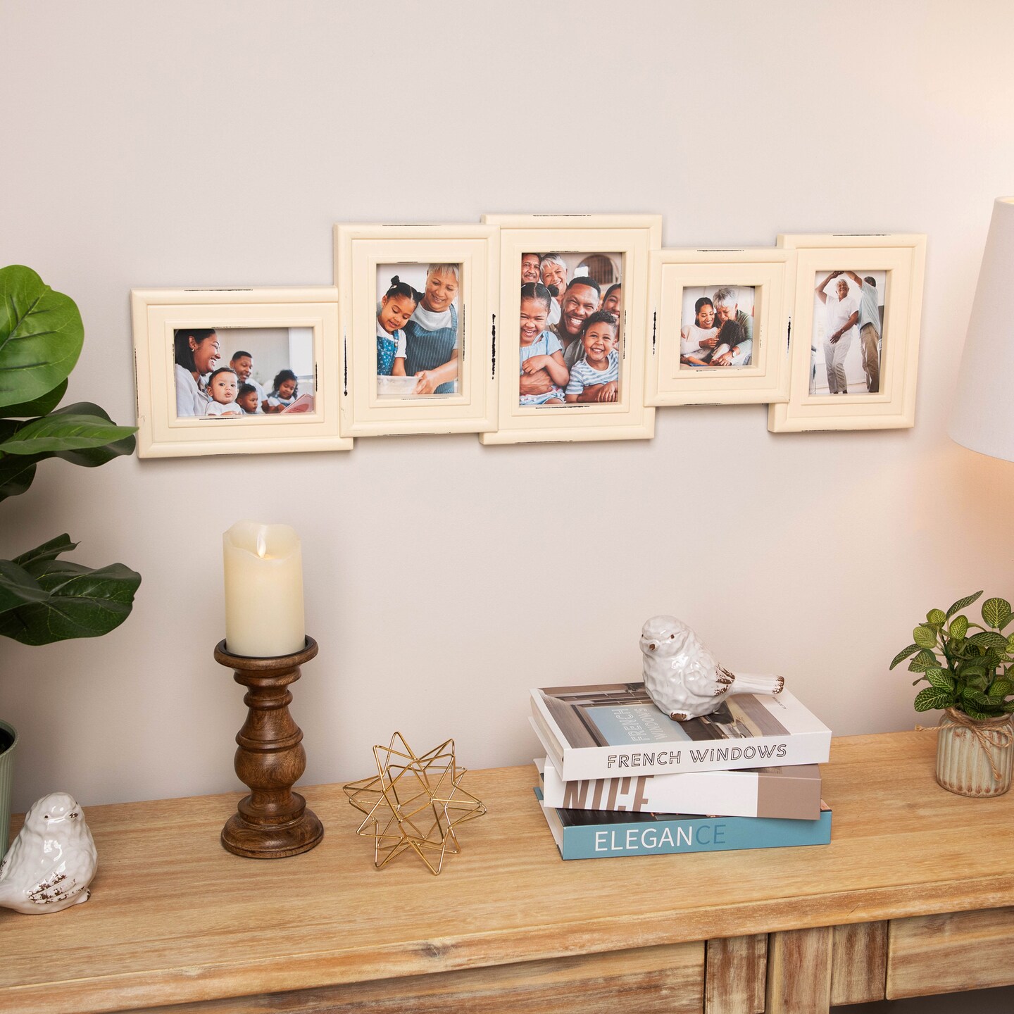 Northlight Multi-Sized Collage Picture Wall Frame - 34.5" - Cream