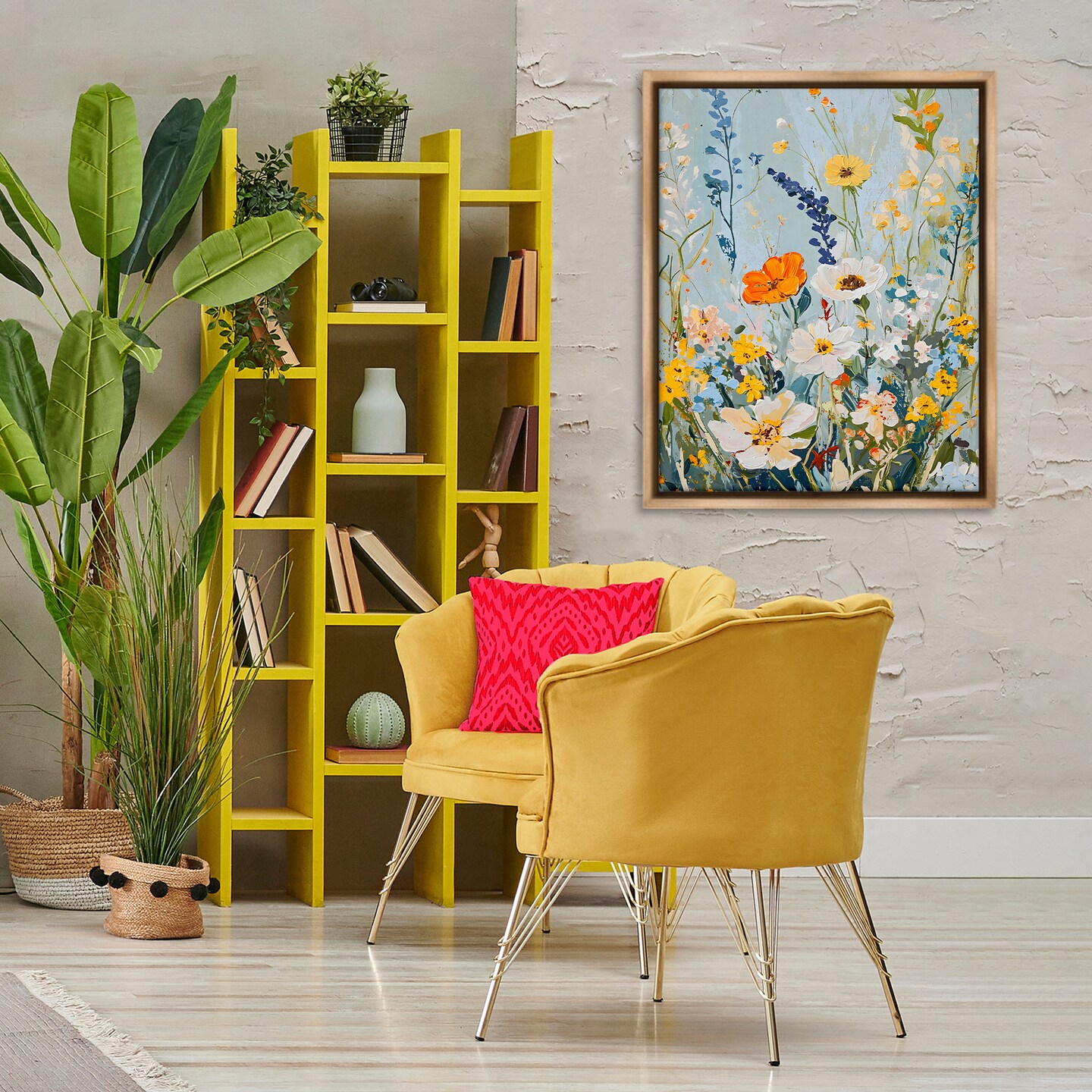 Stupell Industries Warm Toned Flowers Floating Frame Design by Franklyn Gregory