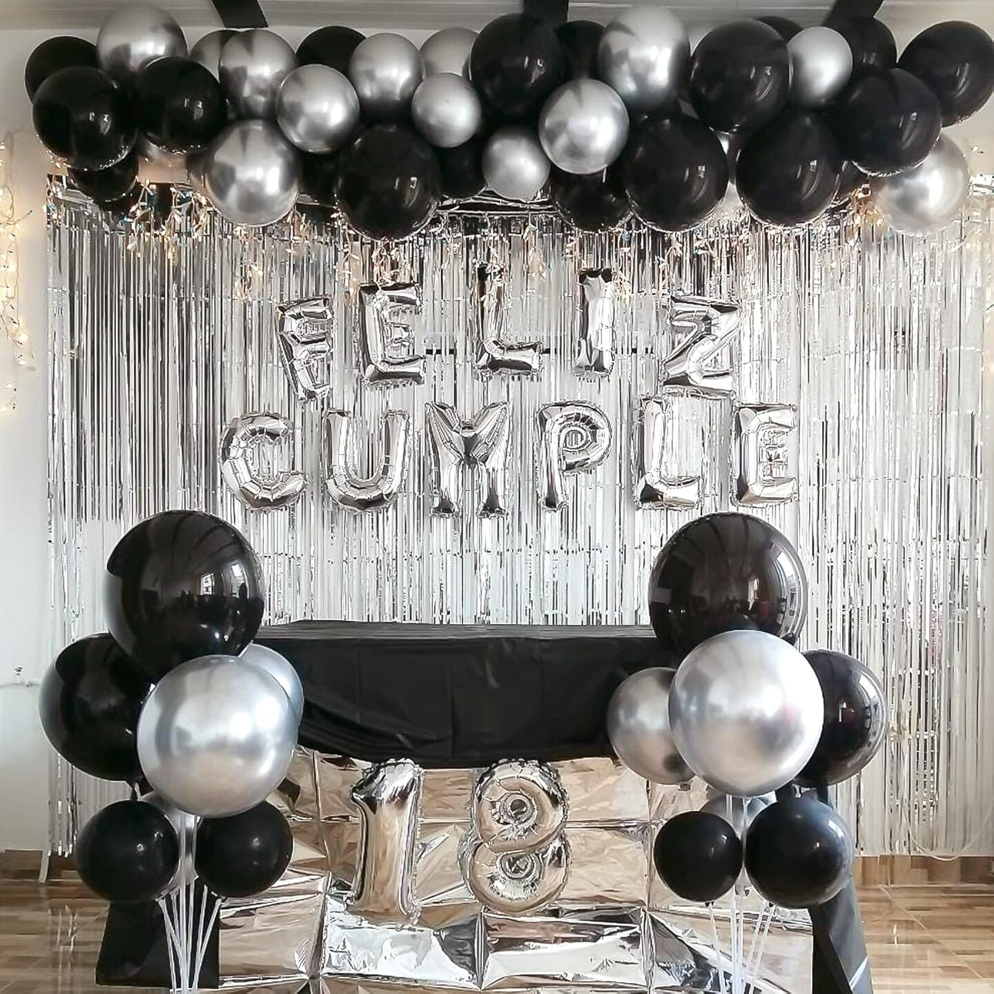 Black Balloons for Balloon Arch 129pcs Different Sizes Pack of 18 12 10 5 Inch Garland Kit, Latex Balloons for Birthday Party Decorations