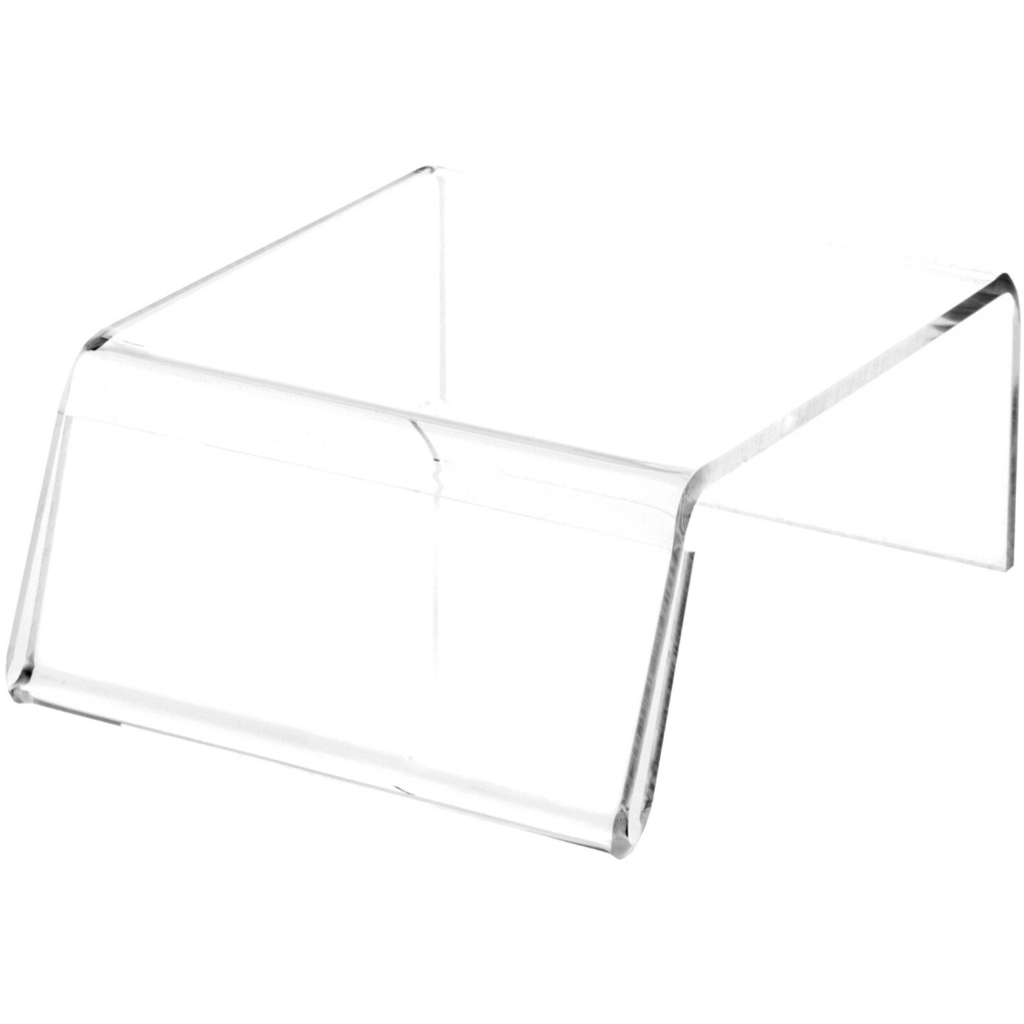 Plymor Clear Acrylic Sign-Holder Display Riser, 2.75&#x22; H x 5.5&#x22; W x 6.75&#x22; D (3/16&#x22; thick) (2.5&#x22; x 5.5&#x22; Sign)