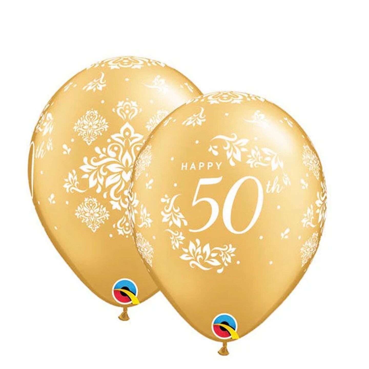 50th Anniversary Damask 11&#x22; Latex Balloons