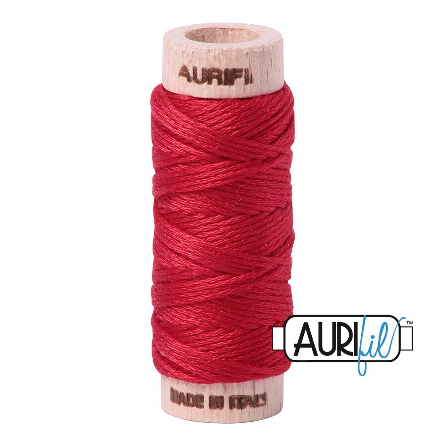 Red (2250) | Aurifloss Small Spool (18M / 18Y) | Aurifil Thread