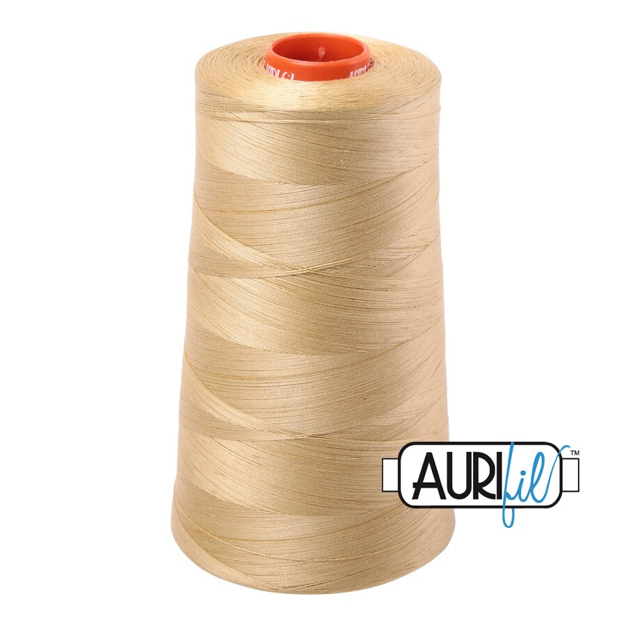 Very Light Brass (2915) | 50wt Cone (5900M / 6452Y) | Aurifil Thread ...