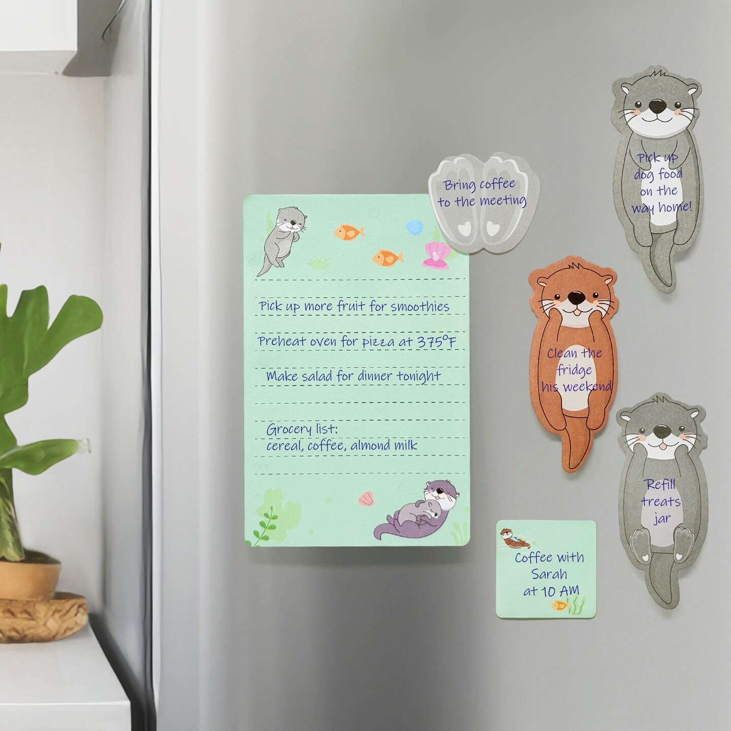 Wrapables Sticky Notes Set, Memo Notepads, Book Tabs, Page Markers, Sticky Notes, Home and Office Supplies (440 Sheets Total), Otters