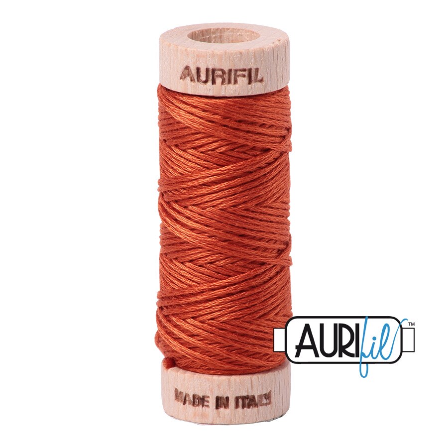 Rusty Orange (2240) | Aurifloss Small Spool (18M / 18Y) | Aurifil Thread