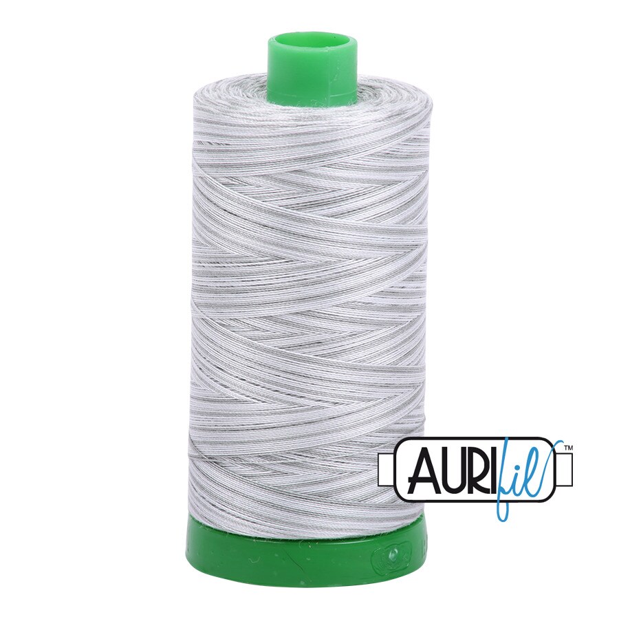 Silver Moon - Variegated (4060) | 40wt Large Spool (1000M / 1094Y) | Aurifil Thread