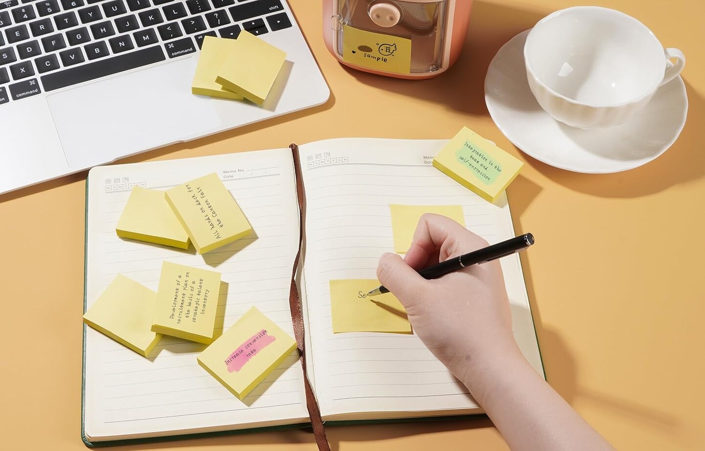 Mini Sticky Notes, 36 Pad Canary Yellow Strong Adhesive Post, Suitable for School, Home, Office, Clean Removal