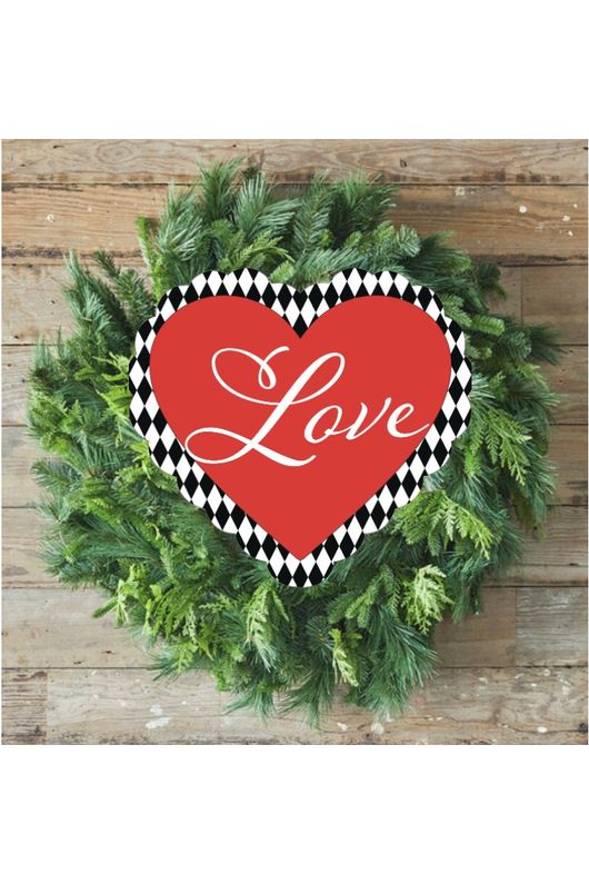 Valentine Love Harlequin Heart Sign
