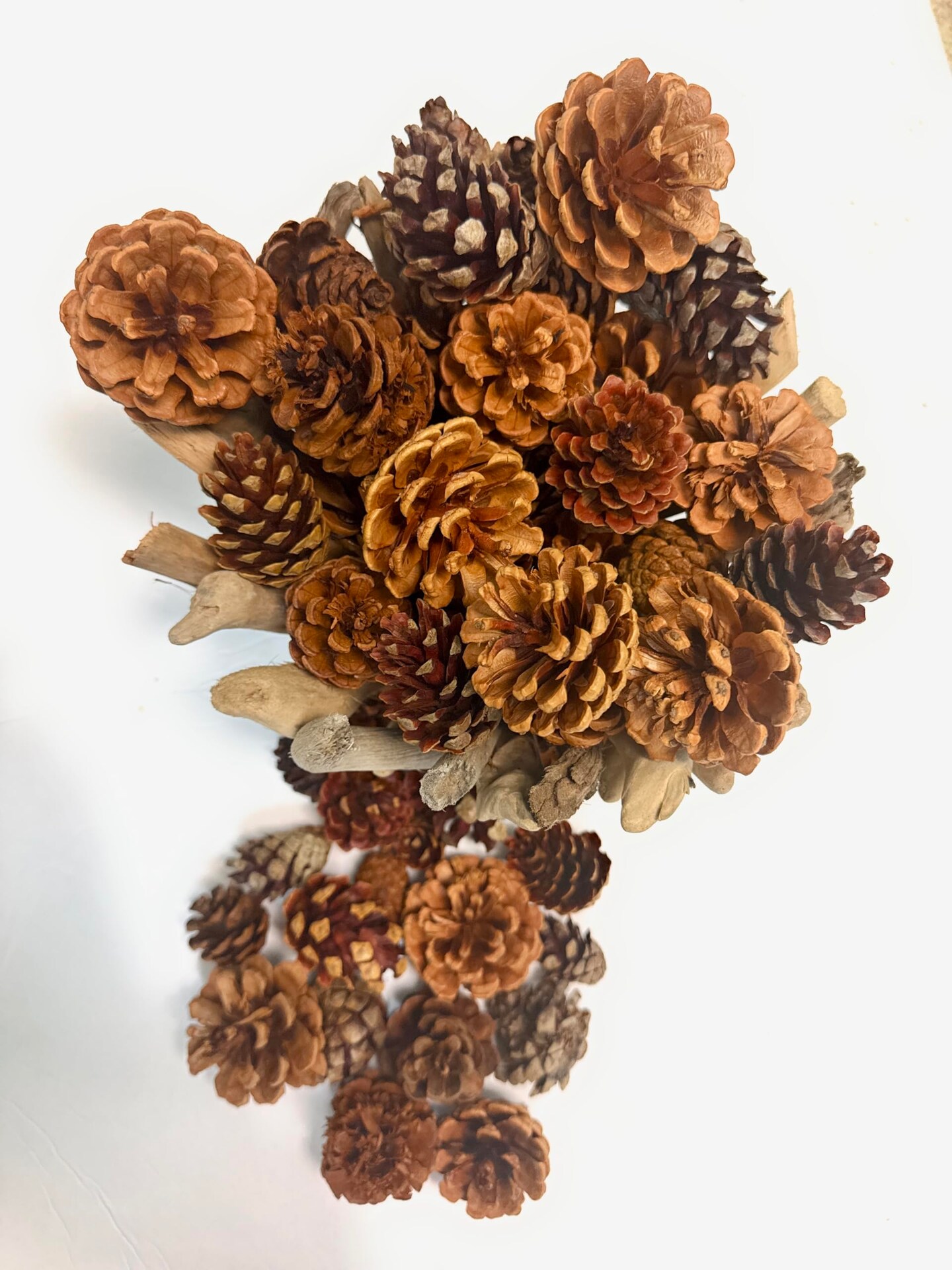 Cinnamon Scented Pinecones Variety 1 lb for Decorating, Over 40 Small Cinnamon Pine Cones for Crafts and Vase Filler Cinnamon Fragrance Pine Cones