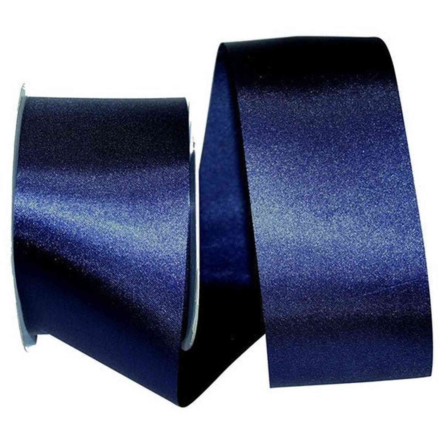2.5 inch Satin Non-Wired Ribbon: Navy (50 Yards) | Michaels
