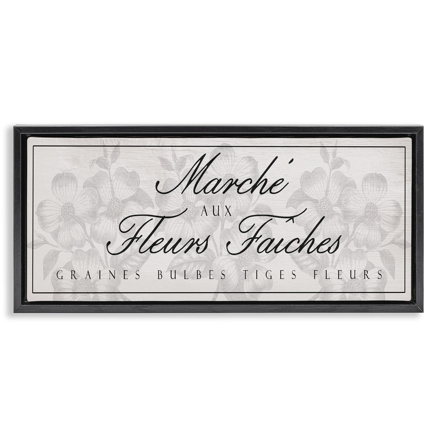 Stupell Industries Vintage French Flower Market Floating Frame, design by Lil' Rue