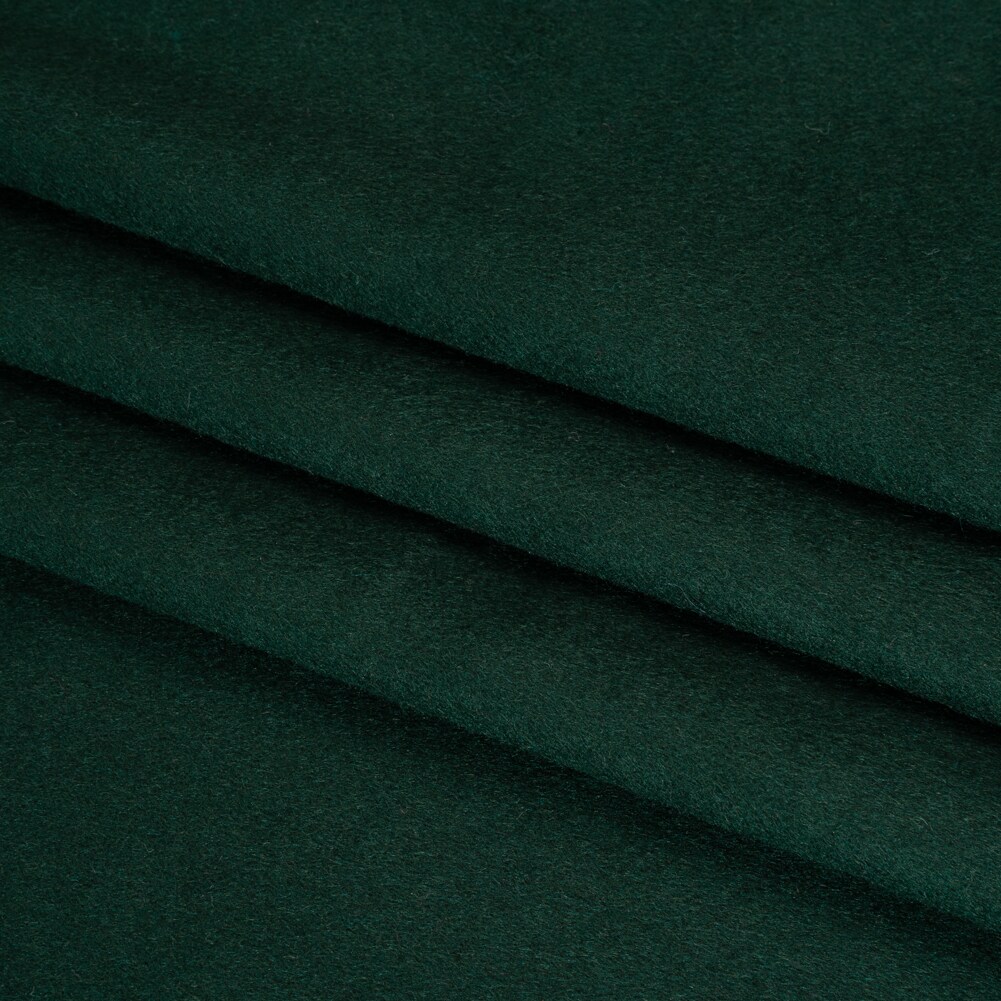 1 Yard Green Brushed Lightweight Wool Blend Coating - Ellamar Collection