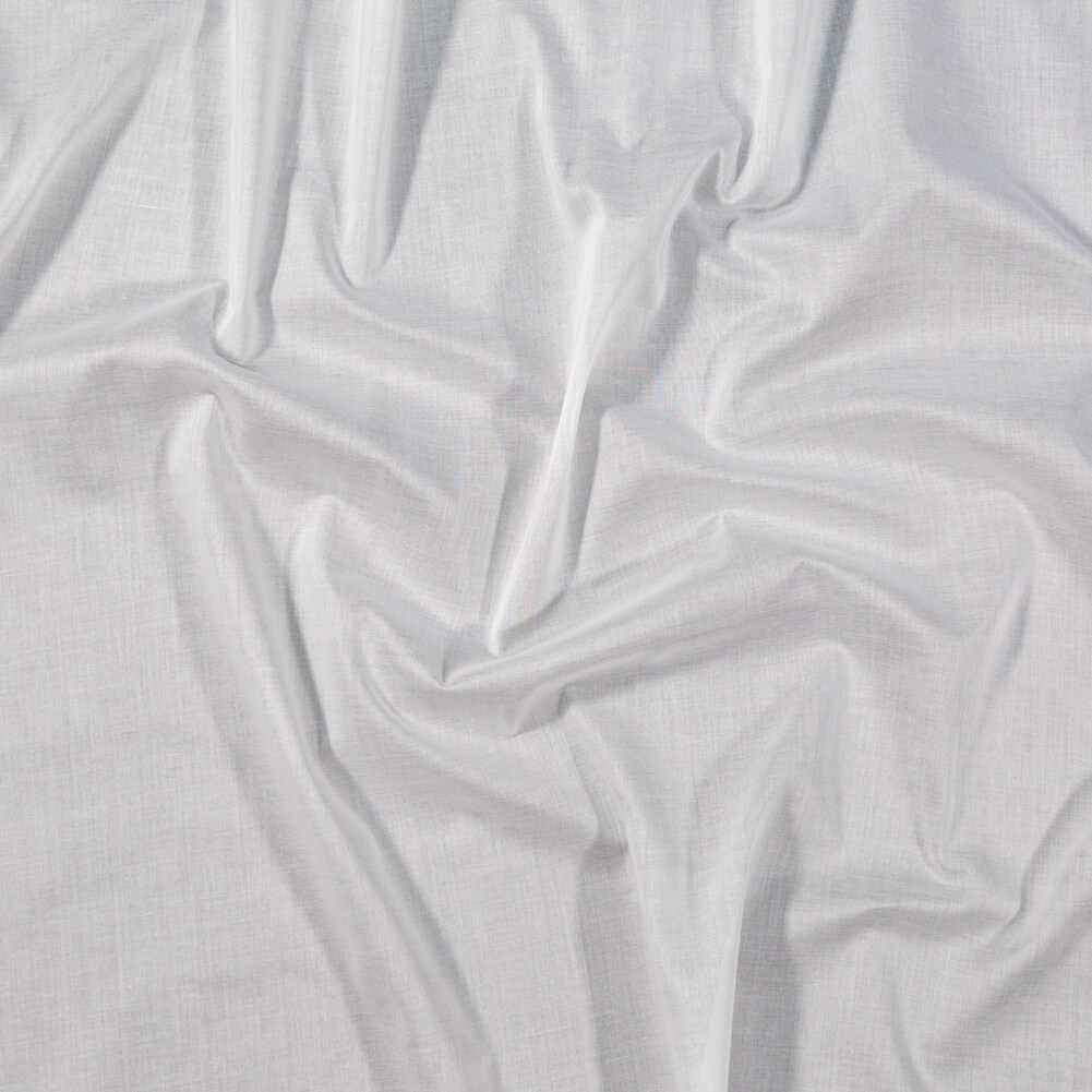 1 Yard White Mercerized Organic Egyptian Cotton Voile Sustainable Solid Fabric 57 inch Width