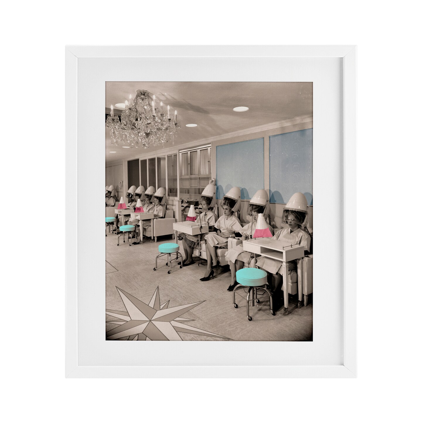Stupell Industries Vintage Hair Salon Pampering Framed Print Under Glass, design by Sophie 6