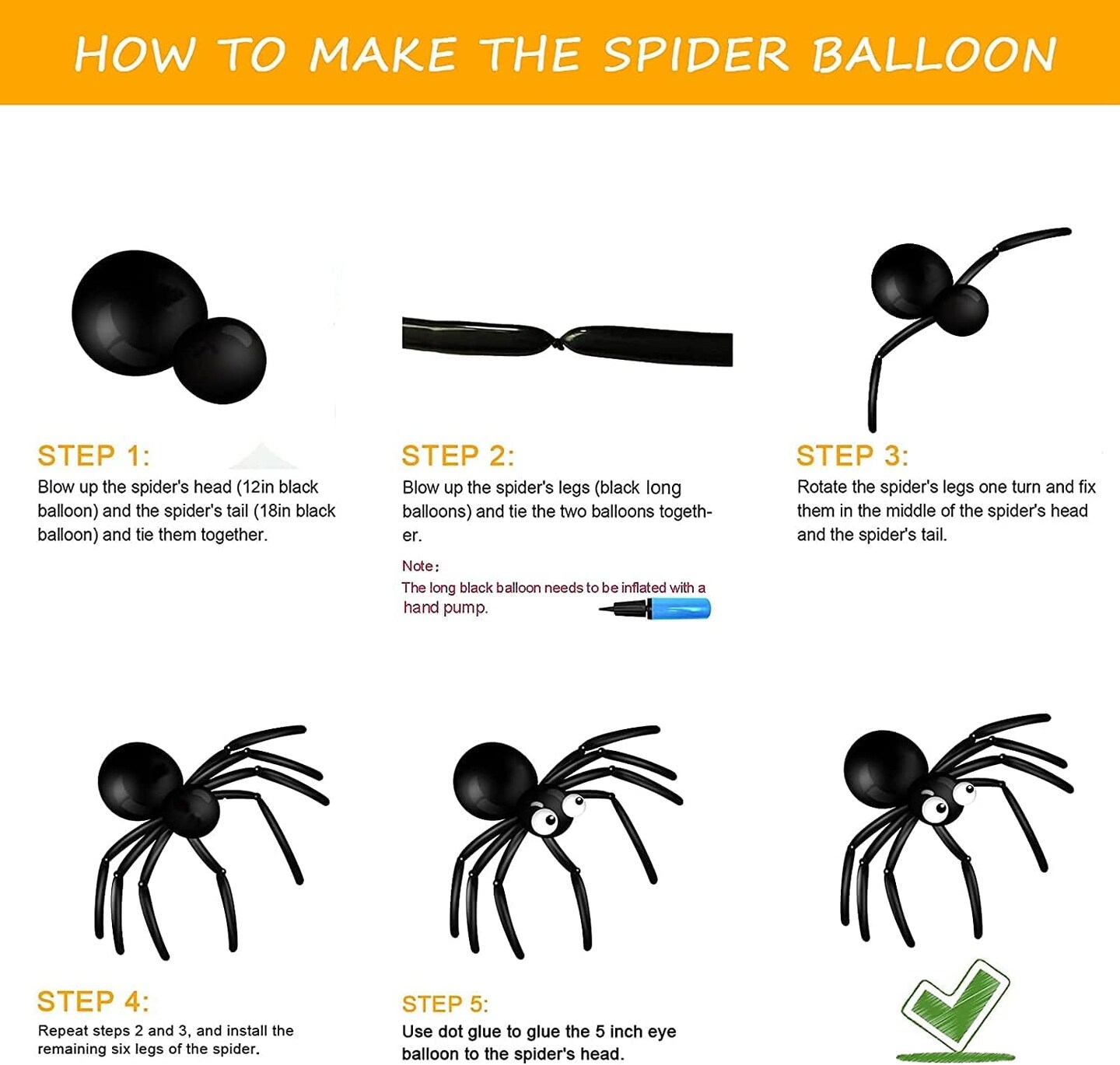 Halloween Balloons Garland Arch Kit with Boo Foil Balloon