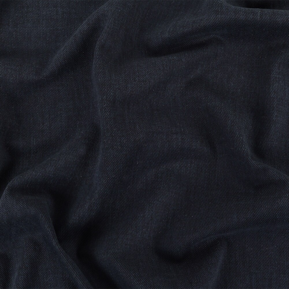 1 Yard Navy Cotton and Rayon Duvetyne Twill Fabric Soft Durable Opaque 60 inch Width