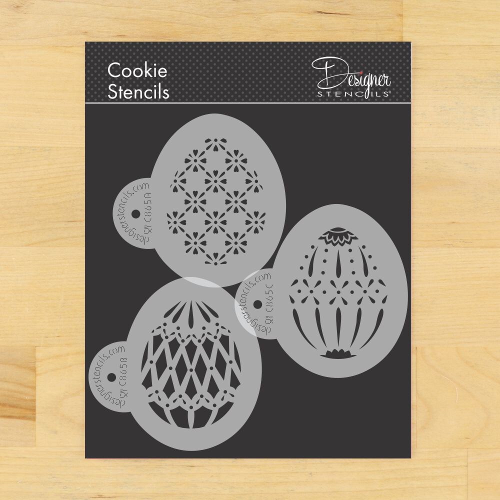 Faberge Easter Egg Cookie Stencils | C865 by Designer Stencils | Cookie Decorating Tools |