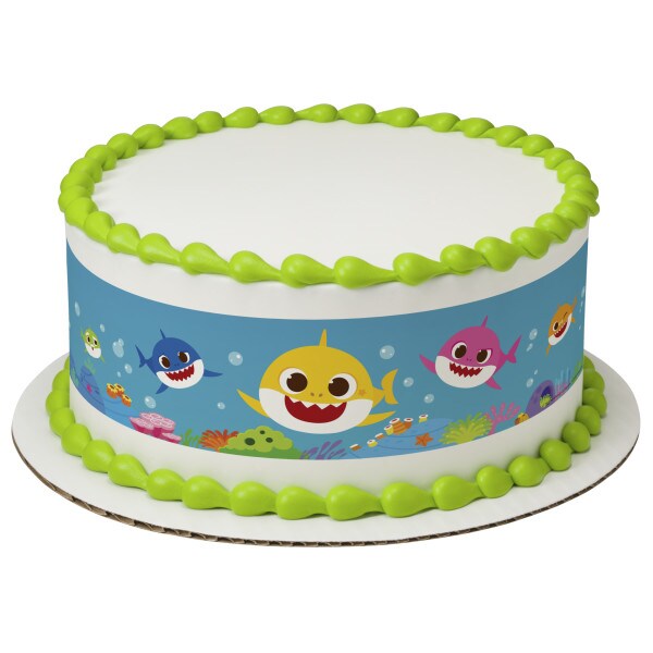 Baby Shark Edible Cake Topper Image Strips