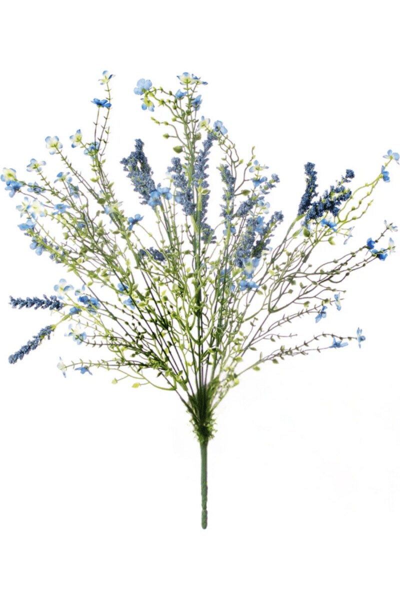 18&#x22; Baby&#x27;s Breath &#x26; Lavender Filler Bush: Blue