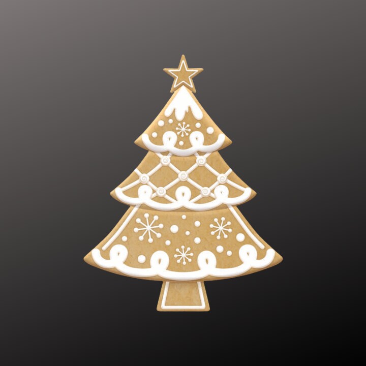 Metal Gingerbread Tree Sign &#x2013; 12.5&#x22; Embossed Christmas Decor with Icing Details-MD1661H6