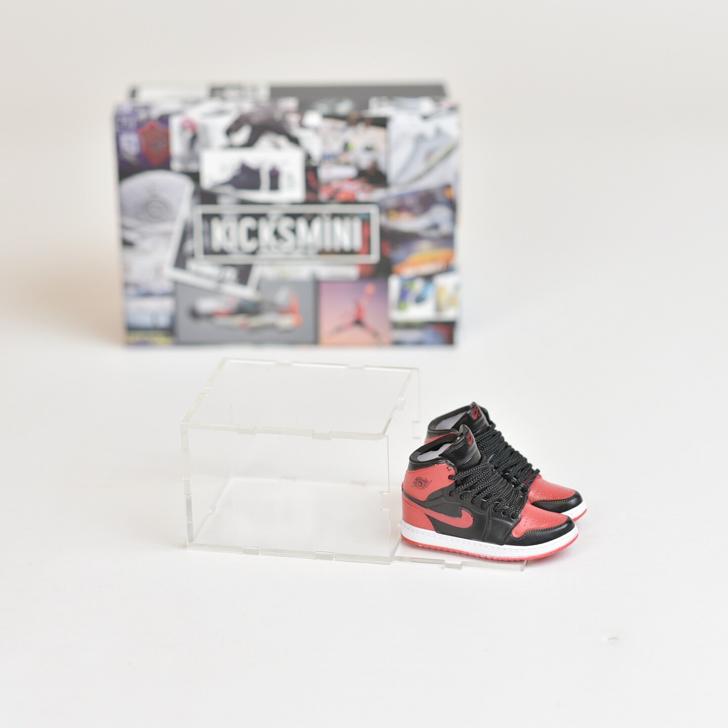 viny_13 　Jordan Acrylics Shoes Box Handcrafted Painted 3D Mini Sneakers with Display Case | AJ1