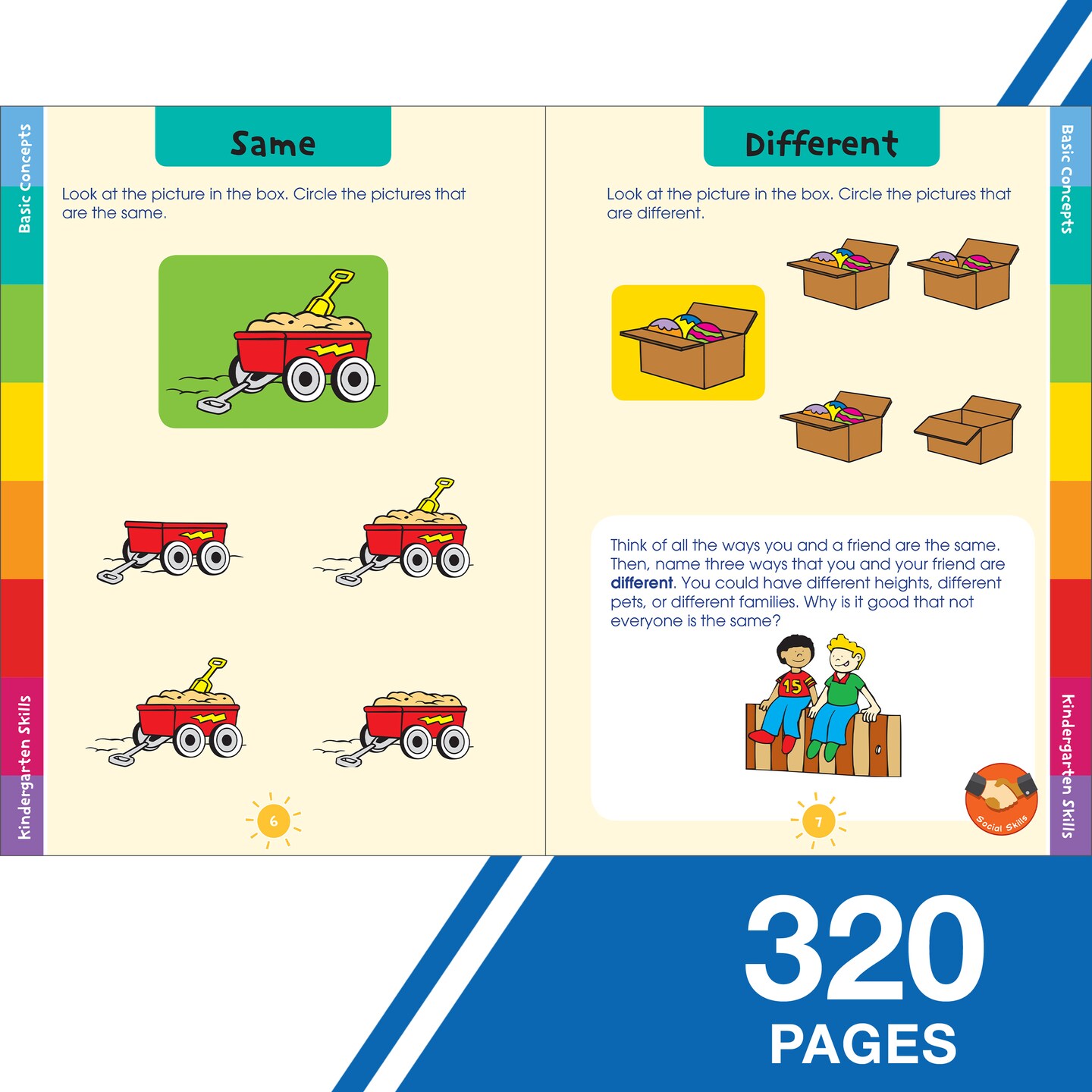 Carson Dellosa Kindergarten Workbook, Phonics, Reading, Math, Social Emotional Learning, Writing Practice, Activity Book Ages 5-6, Classroom or Homeschool Curriculum