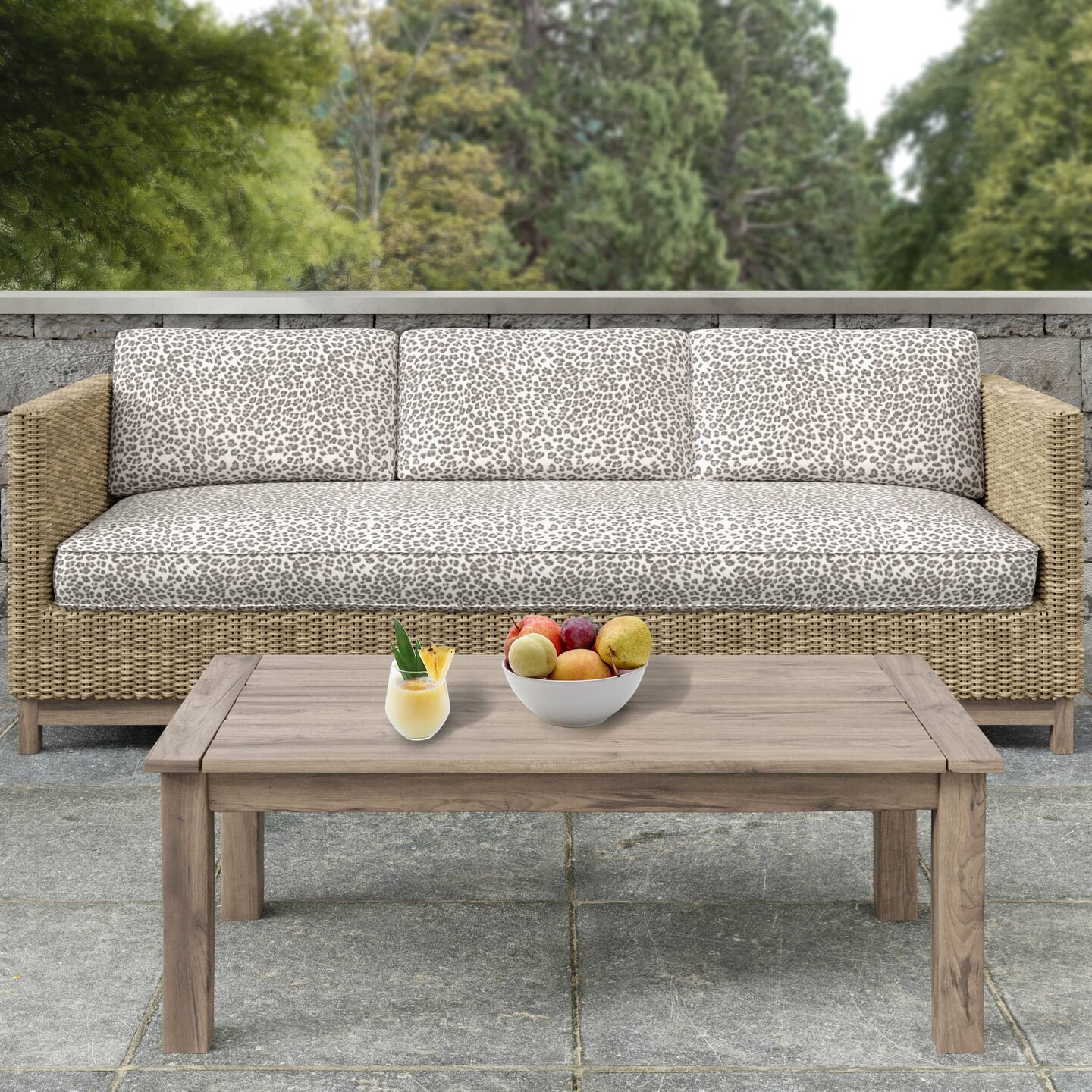 Flint - Grey & Silver Animal Print Upholstery Fabric 54 Inches"