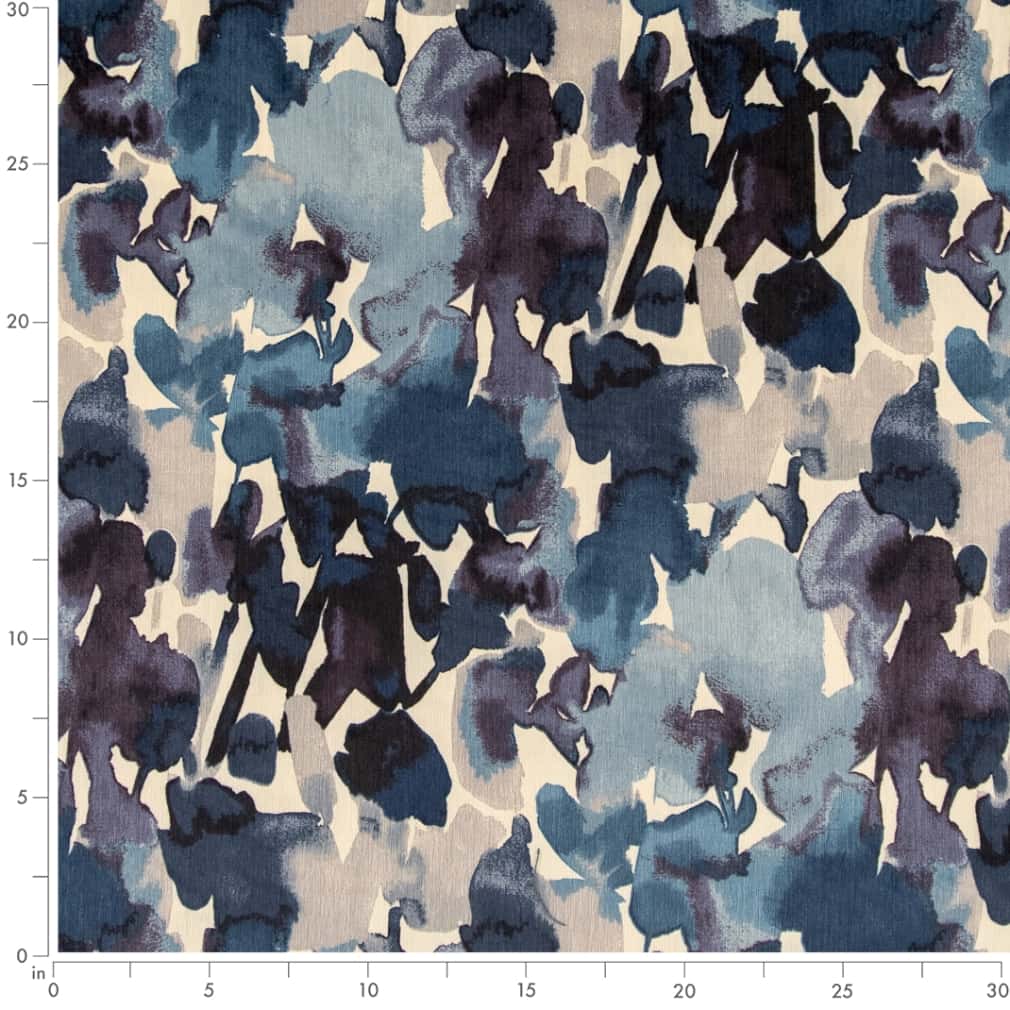 Upholstery Fabric - Blue Abstract &#x26; Geometric,Floral Upholstery Fabric 54 Inches&#x22;
