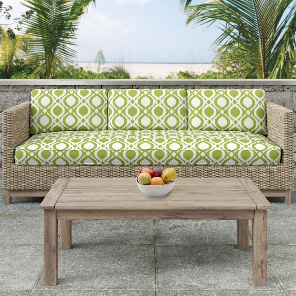 Grass - Green Abstract & Geometric Upholstery Fabric 54 Inches"