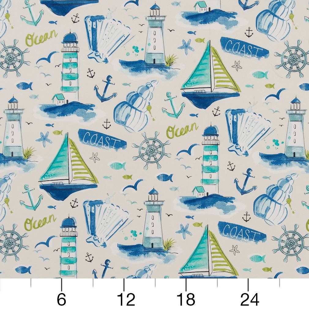 Halifax - Aqua & Teal,Blue Novelty Upholstery Fabric 54 Inches"