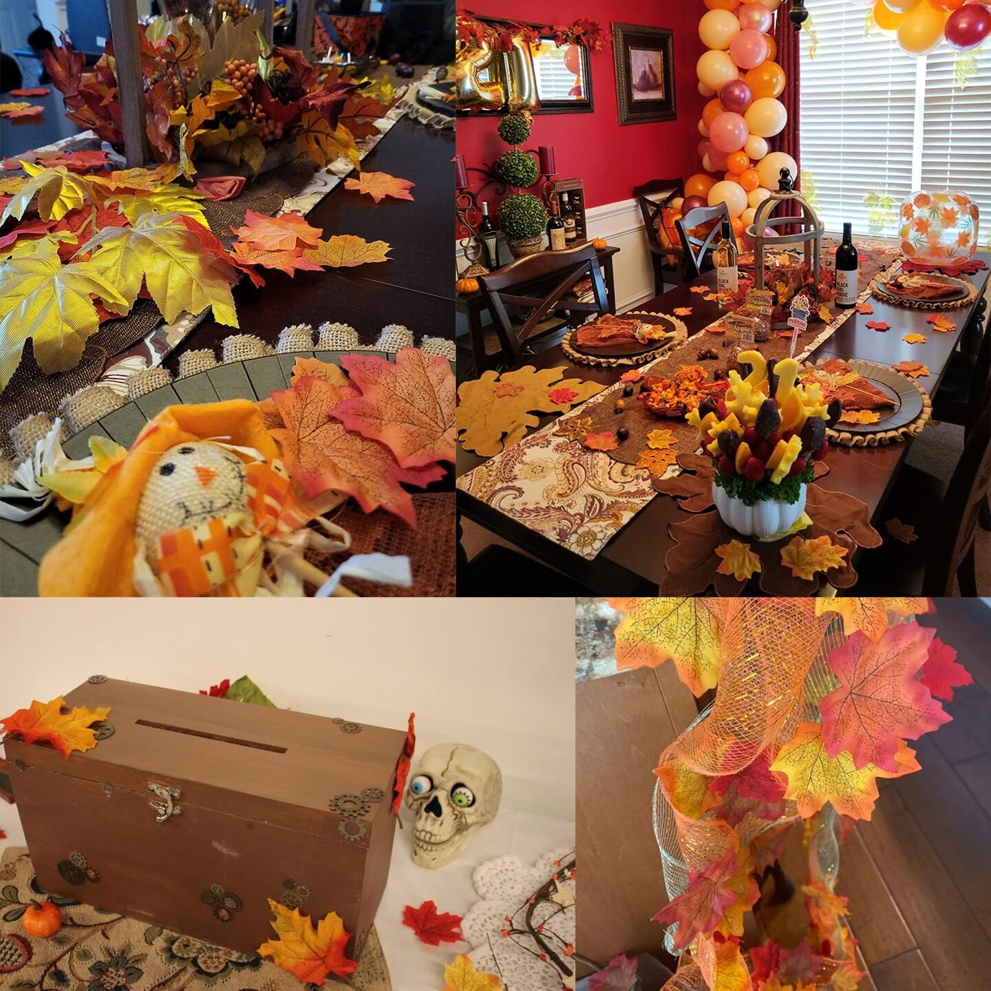 Artificial Maple Leaves Fall Decorations