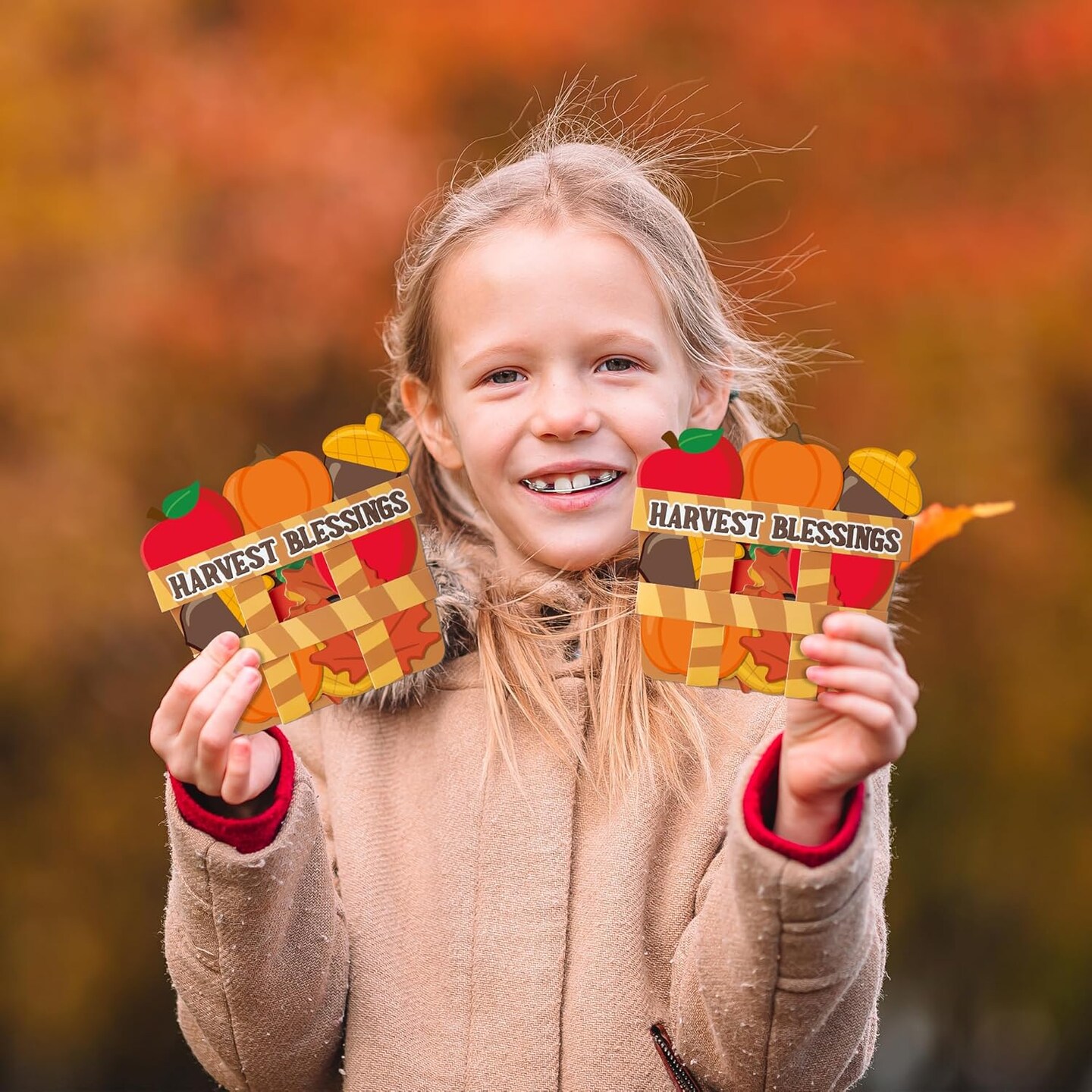 28Pcs Fall Harvest Blessing Basket Craft Kit DIY,Fall Harvest Basket Craft