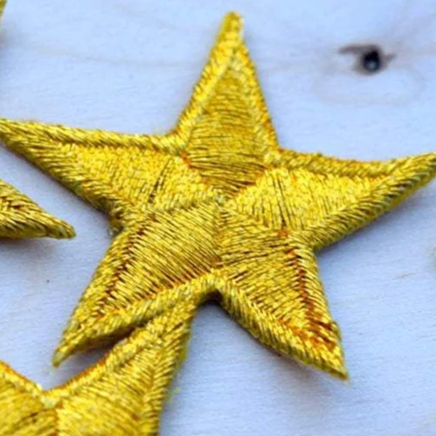 1 Dozen Gold Embroidery Star Iron On Patches for DIY Jackets Clothes Headbands Crafts