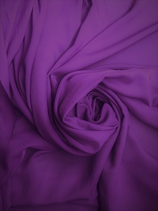 1 Yard Plum Chiffon Fabric for Dresses, Sewing Crafts, Sheer Overlays, Decor, Veils 60 Inch Width