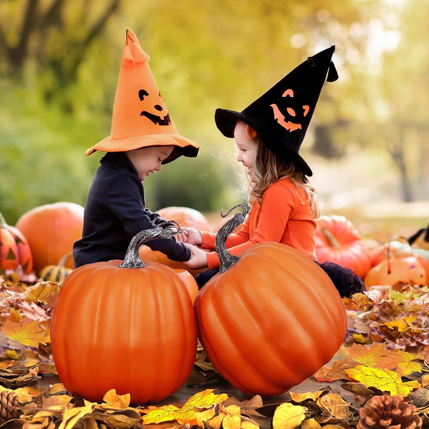 4PCS Big Artificial Pumpkins Table Display