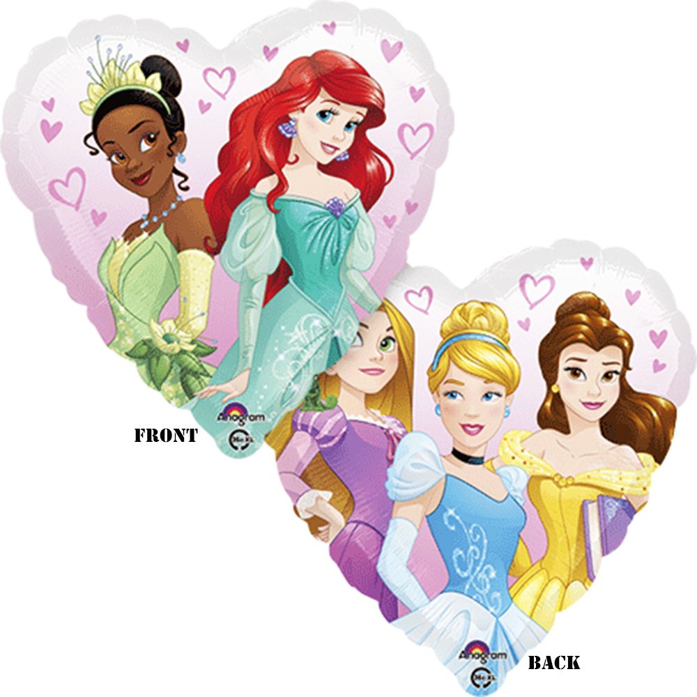 Disney Princess Dream Big Heart Theme Foil / Mylar Balloon - 18&#x22;