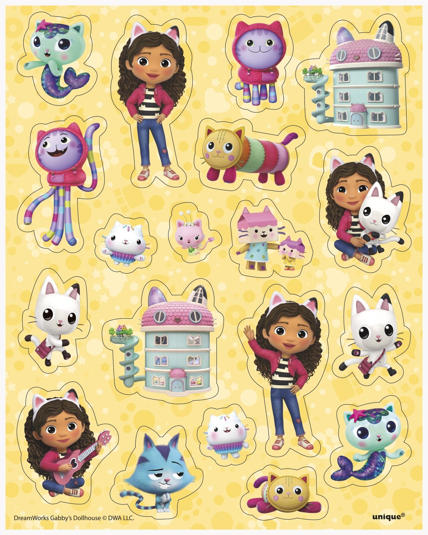 Gabby&#x27;s Dollhouse Sticker Sheets - 4 sheets (76 stickers)