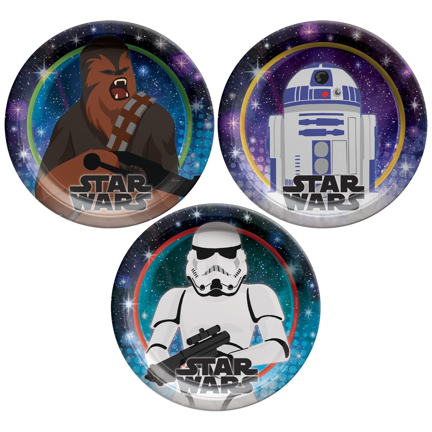 Star Wars Galaxy 7&#x22; Round Paper Plates - 8ct
