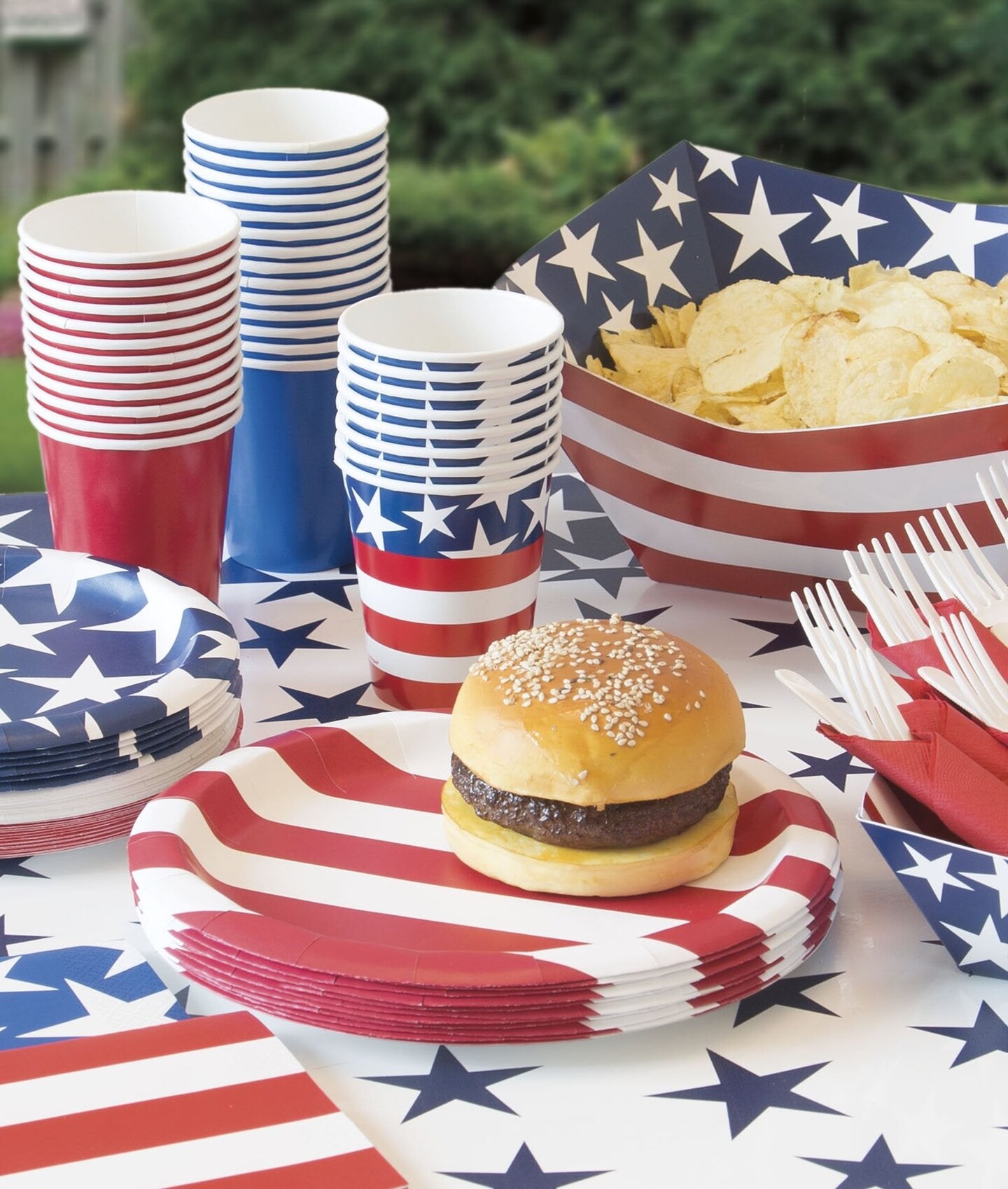 Stars &#x26; Stripes Patriotic 9&#x22; Paper Plates - 8ct