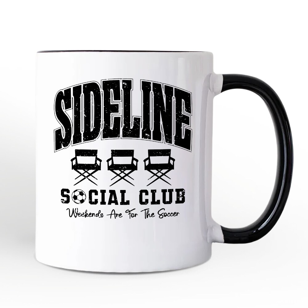 Sideline Social Club Soccer Mug, Weekends Are for the Soccer Game Day Gift
