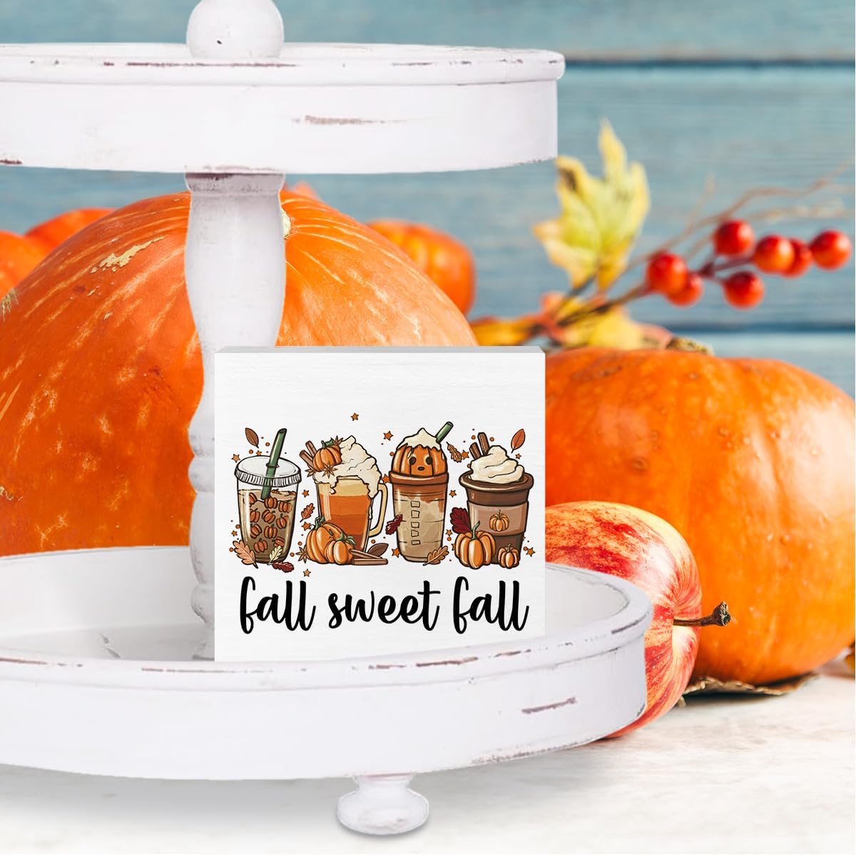 Wooden Box Sign Fall Decor