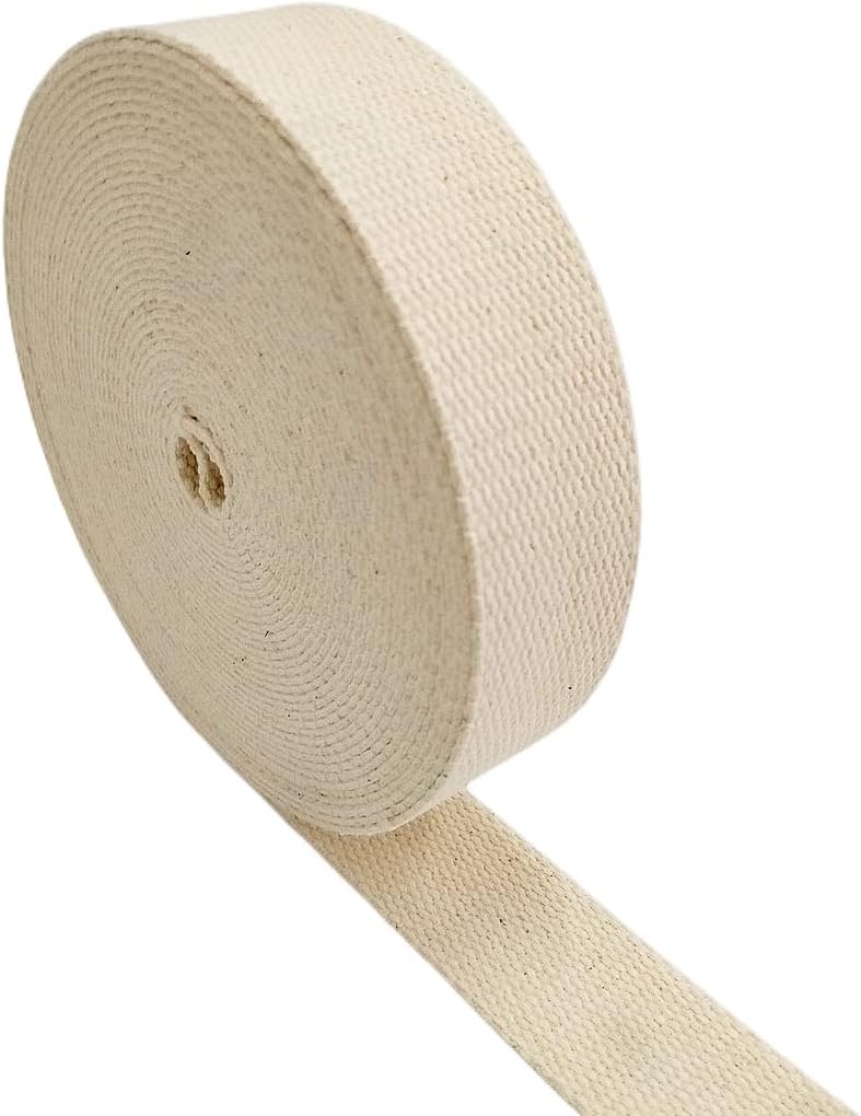 11 Yards Natural Heavy Cotton Webbing - 1.5 Inch