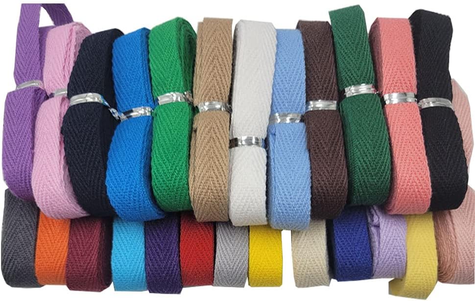 Cotton Twill Tape Ribbon - 50 Yards (25 Colors)