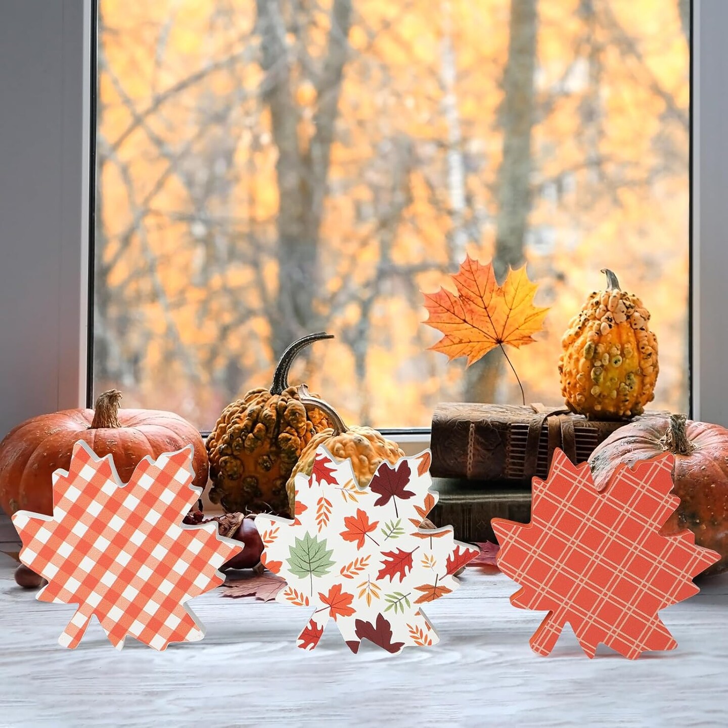 Fall Leaves Decorations Thanksgiving Table Decor