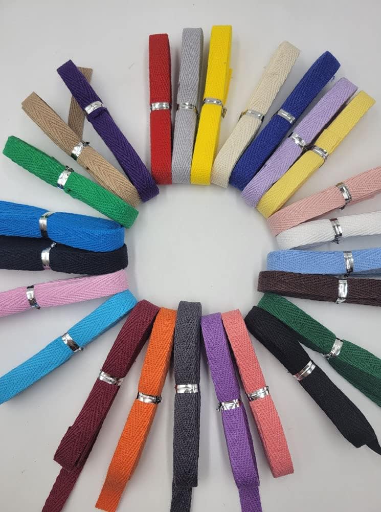 Cotton Twill Tape Ribbon - 50 Yards (25 Colors)