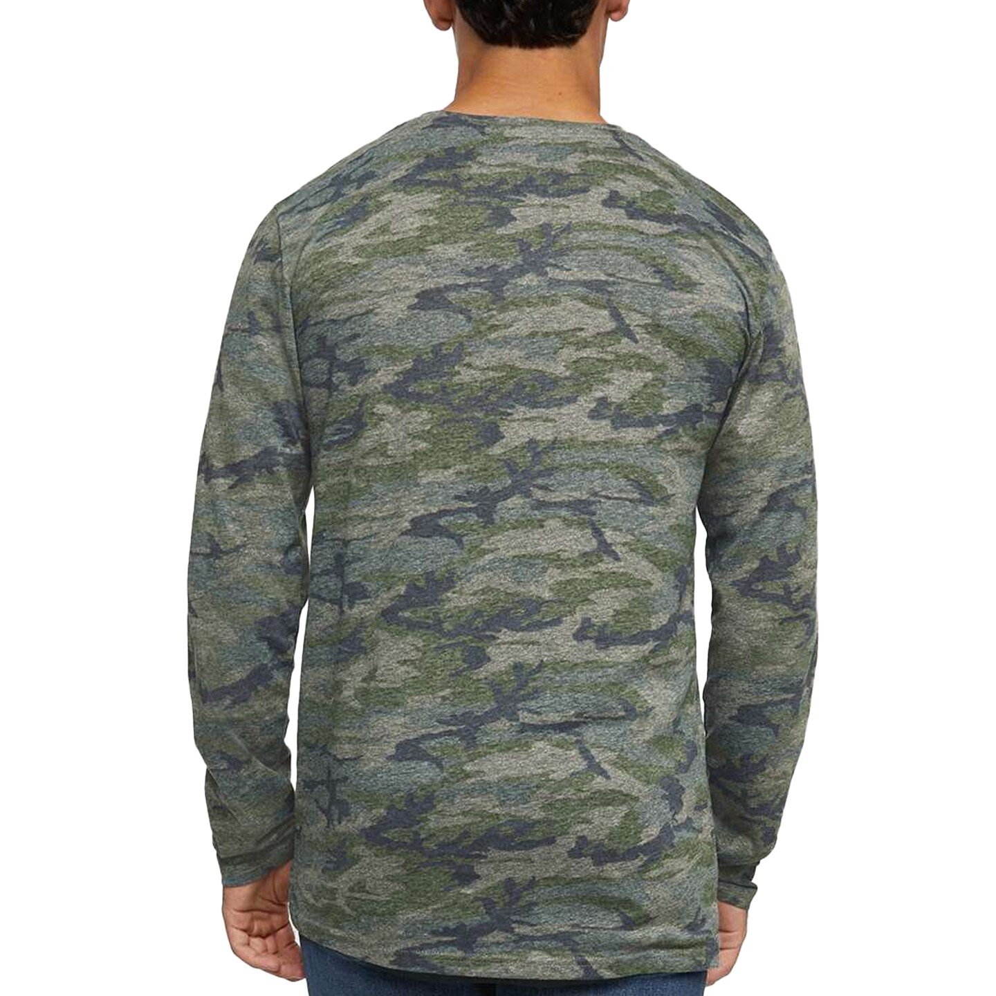 Lat Fine Jersey Long Sleeve T-Shirt, Casual Multicolor Trendy Tee