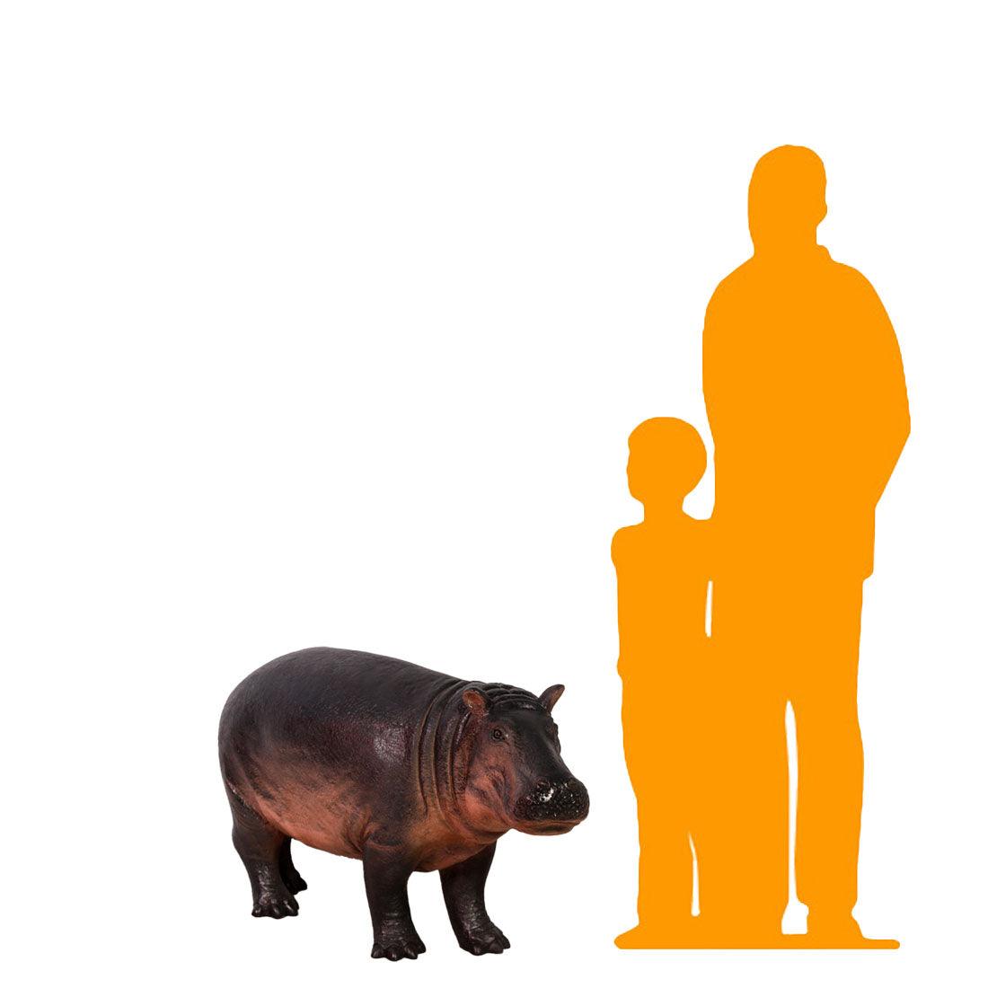 Baby Hippo Life Size Statue