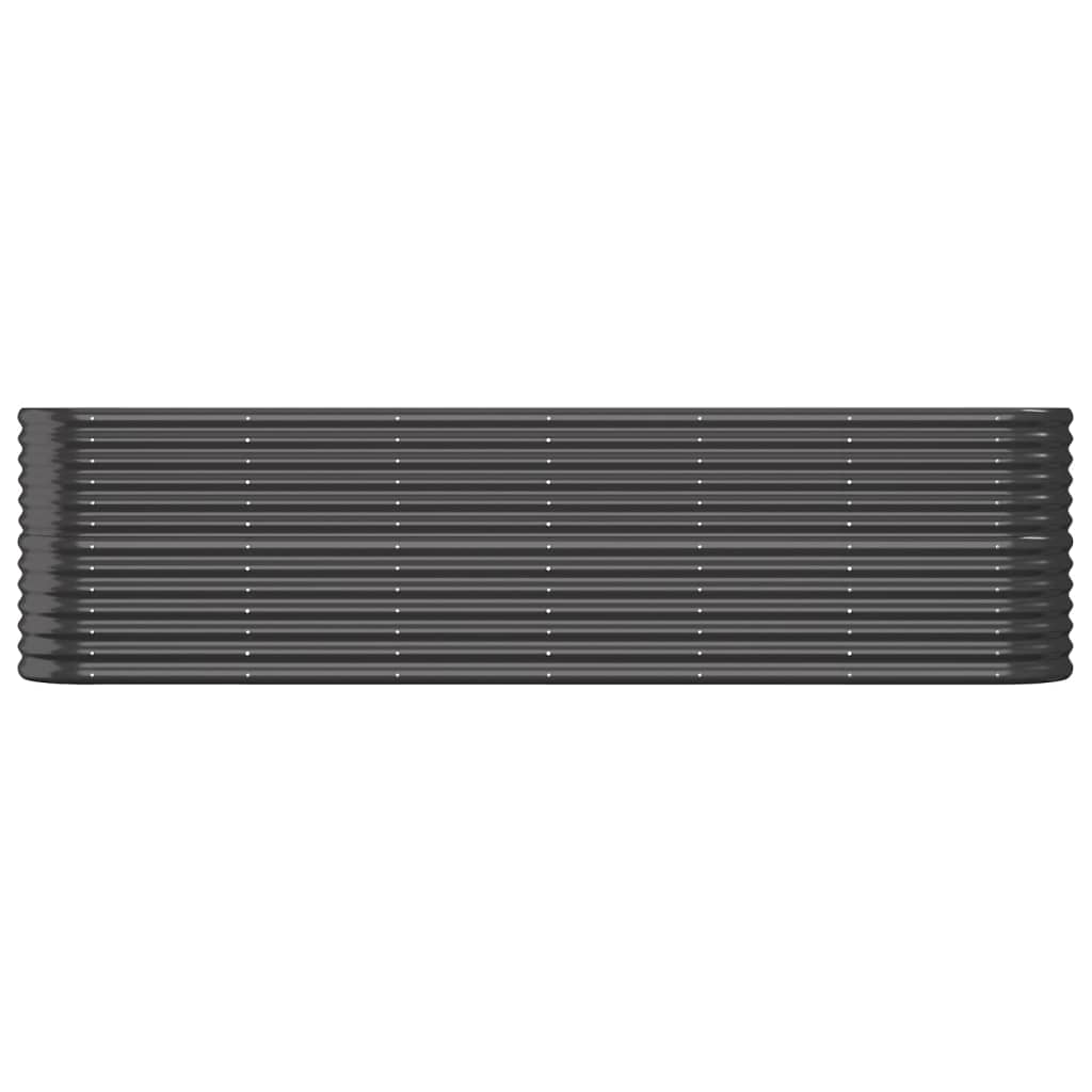 vidaXL Garden Raised Bed Powder-coated Steel 102.4"x15.7"x26.8" Anthracite